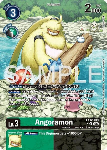 Image for Angoramon (Box Topper) (EX12-049 R) [Digital World Shambala] (EX-12) - Digimon Card Game