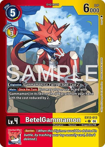 Image for BetelGammamon (Limited Foil) (EX12-013 C) [Digital World Shambala] (EX-12) - Digimon Card Game