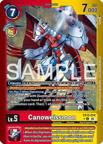 Image for Canoweissmon (Limited Foil) (EX12-014 U) [Digital World Shambala] (EX-12) - Digimon Card Game
