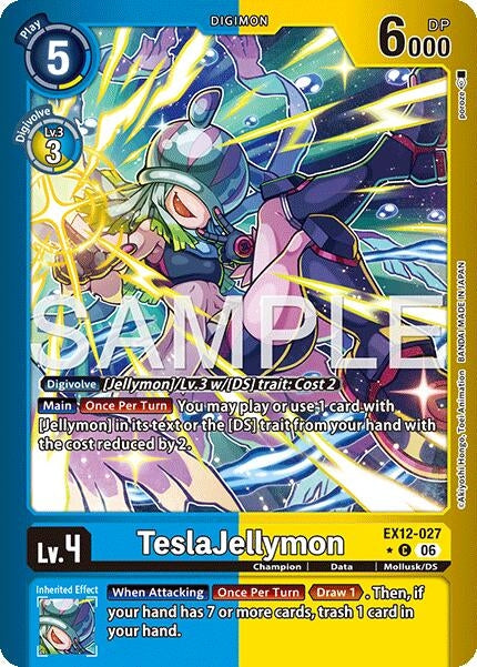 Image for TeslaJellymon (Limited Foil) (EX12-027 C) [Digital World Shambala] (EX-12) - Digimon Card Game