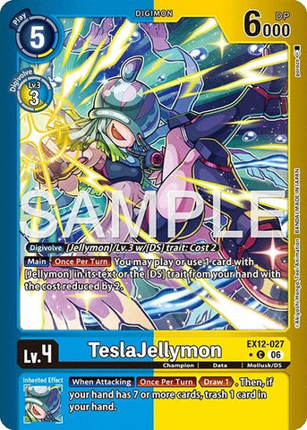 Image for TeslaJellymon (Limited Foil) (EX12-027 C) [Digital World Shambala] (EX-12) - Digimon Card Game