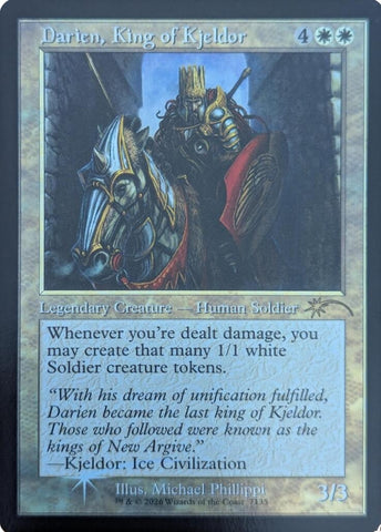 Image for Darien, King of Kjeldor (Retro Frame) (7135) [Secret Lair Drop Series] (SLD) - Magic: The Gathering