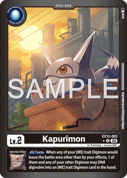 Image for Kapurimon (Limited Foil) (EX12-003 U) [Digital World Shambala] (EX-12) - Digimon Card Game