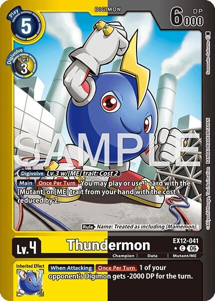 Image for Thundermon (Limited Foil) (EX12-041 C) [Digital World Shambala] (EX-12) - Digimon Card Game