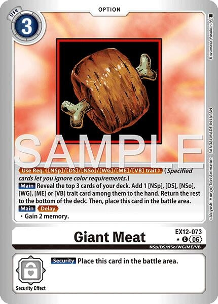 Image for Giant Meat (Limited Foil) (EX12-073 C) [Digital World Shambala] (EX-12) - Digimon Card Game