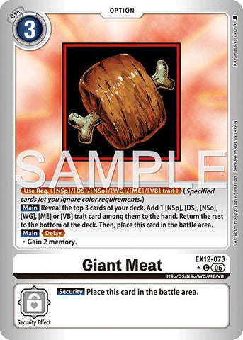 Image for Giant Meat (Limited Foil) (EX12-073 C) [Digital World Shambala] (EX-12) - Digimon Card Game