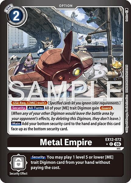 Image for Metal Empire (Limited Foil) (EX12-072 C) [Digital World Shambala] (EX-12) - Digimon Card Game