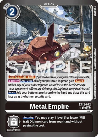 Image for Metal Empire (Limited Foil) (EX12-072 C) [Digital World Shambala] (EX-12) - Digimon Card Game