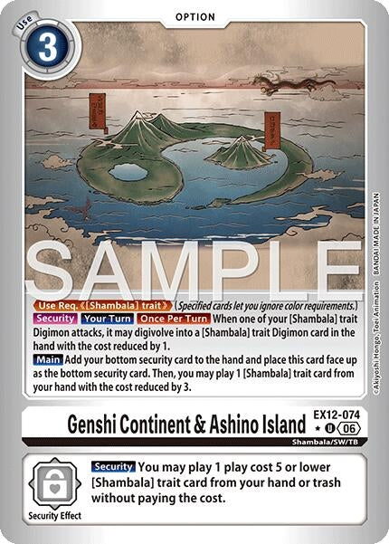 Image for Genshi Continent & Ashino Island (Limited Foil) (EX12-074 U) [Digital World Shambala] (EX-12) - Digimon Card Game