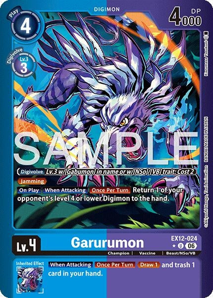 Image for Garurumon (Limited Foil) (EX12-024 U) [Digital World Shambala] (EX-12) - Digimon Card Game