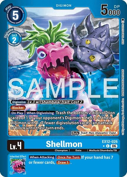 Image for Shellmon (Limited Foil) (EX12-026 C) [Digital World Shambala] (EX-12) - Digimon Card Game