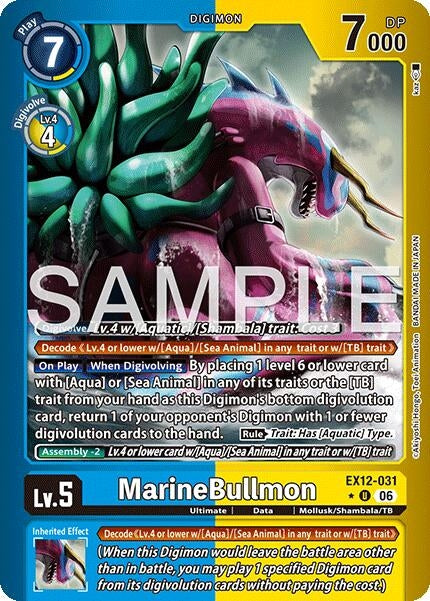 Image for MarineBullmon (Limited Foil) (EX12-031 U) [Digital World Shambala] (EX-12) - Digimon Card Game