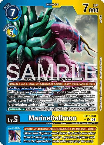 Image for MarineBullmon (Limited Foil) (EX12-031 U) [Digital World Shambala] (EX-12) - Digimon Card Game