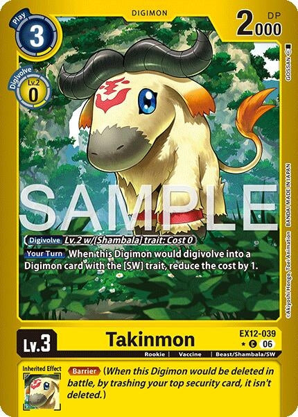 Image for Takinmon (Limited Foil) (EX12-039 C) [Digital World Shambala] (EX-12) - Digimon Card Game