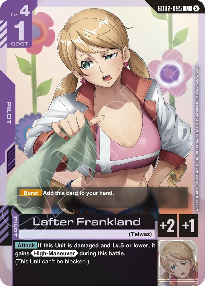 Image for Lafter Frankland (Store Tournament Participation Pack 05) (GD02-095) [Gundam Promotional Cards] (GCG-PR) - Gundam Card Game
