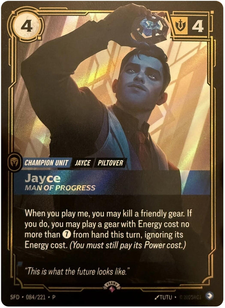 Image for Jayce - Man of Progress (084/221) [Riftbound Organized Play Promotional Cards] (OPP) - Riftbound: League of Legends Trading Card Game