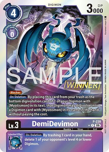 Image for DemiDevimon (Official Store Tournament 2026 Vol. 3 Winner) (P-239 P) [Digimon Promotion Cards] (D-PR) - Digimon Card Game