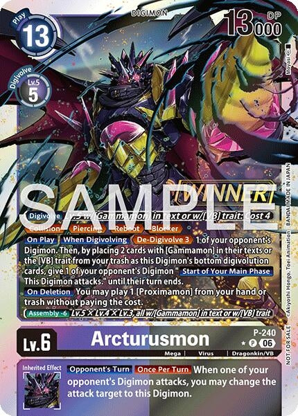 Image for Arcturusmon (Official Store Tournament 2026 Vol. 3 Winner) (P-240 P) [Digimon Promotion Cards] (D-PR) - Digimon Card Game