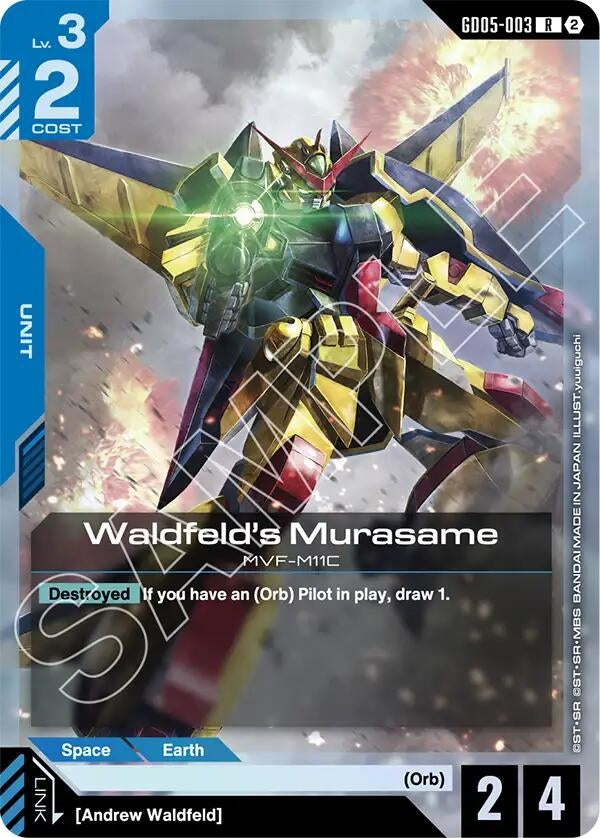 Image for Waldfeld's Murasame (GD05-003) [Freedom Ascension] (GD05) - Gundam Card Game