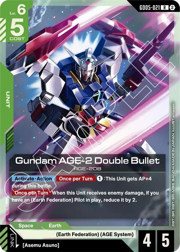 Image for Gundam AGE-2 Double Bullet (GD05-021) [Freedom Ascension] (GD05) - Gundam Card Game