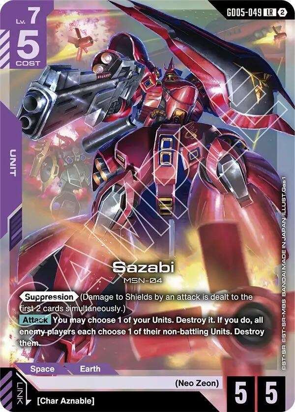 Image for Sazabi (GD05-049) (GD05-049) [Freedom Ascension] (GD05) - Gundam Card Game