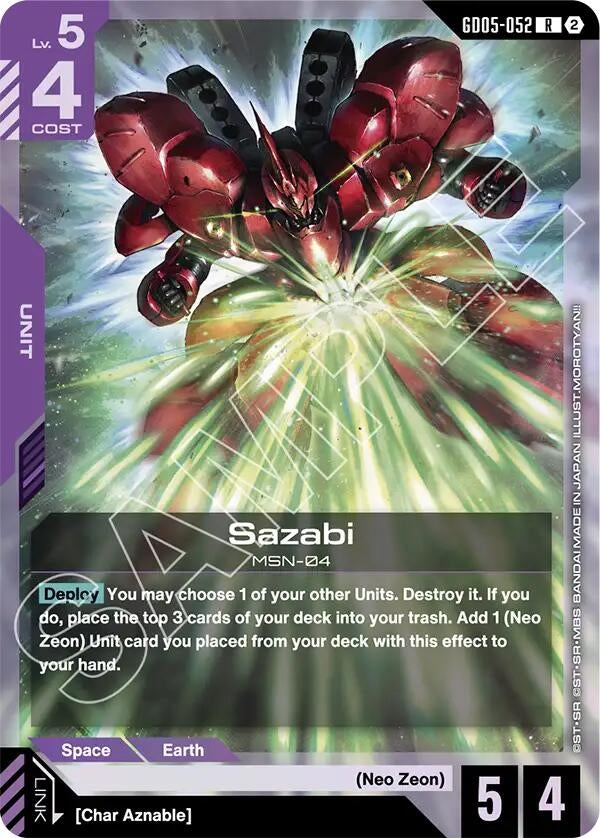 Image for Sazabi (GD05-052) (GD05-052) [Freedom Ascension] (GD05) - Gundam Card Game
