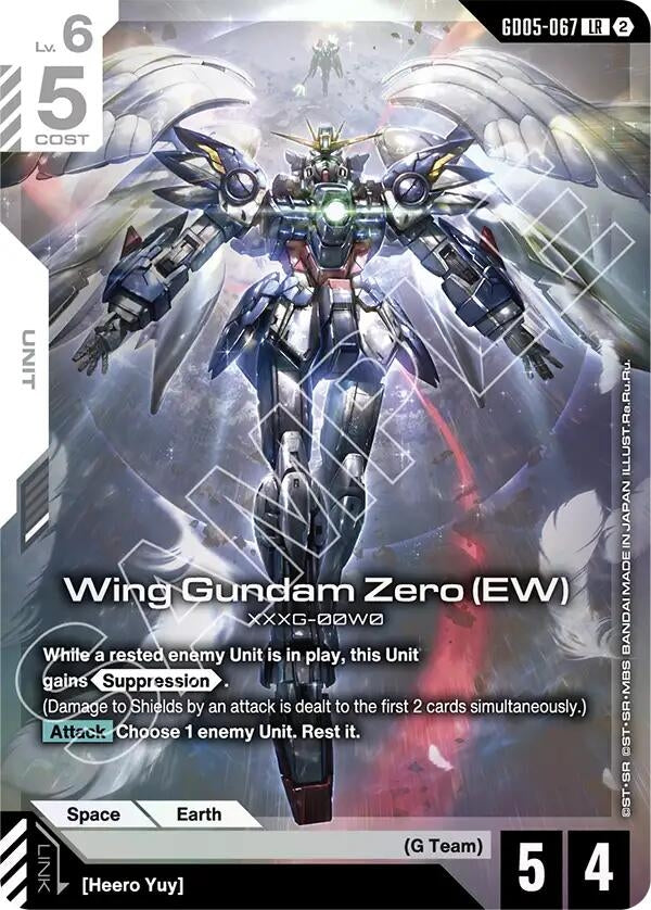 Image for Wing Gundam Zero (EW) (GD05-067) [Freedom Ascension] (GD05) - Gundam Card Game