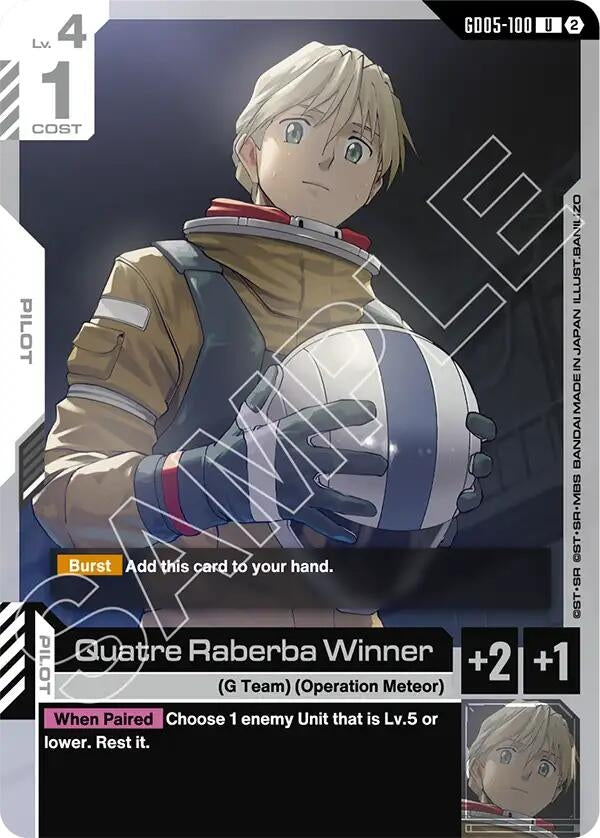 Image for Quatre Raberba Winner (GD05-100) [Freedom Ascension] (GD05) - Gundam Card Game