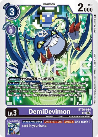 Image for DemiDevimon (BT26-064 U) [Timeless Bonds] (BT-26) - Digimon Card Game