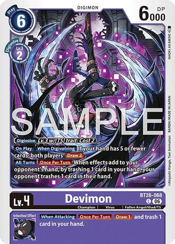 Image for Devimon (BT26-068 C) [Timeless Bonds] (BT-26) - Digimon Card Game
