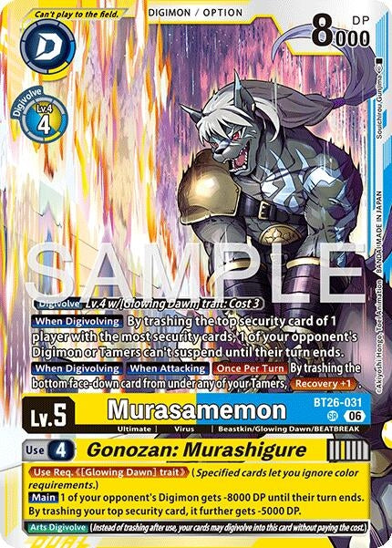 Image for Murasamemon // Gonozan: Murashigure (BT26-031 SR) [Timeless Bonds] (BT-26) - Digimon Card Game