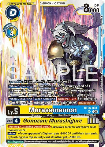 Image for Murasamemon // Gonozan: Murashigure (BT26-031 SR) [Timeless Bonds] (BT-26) - Digimon Card Game