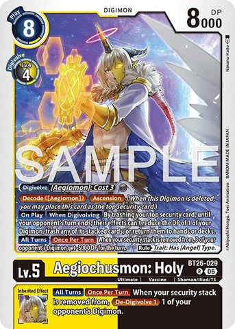 Image for Aegiochusmon: Holy (BT26-029 R) [Timeless Bonds] (BT-26) - Digimon Card Game