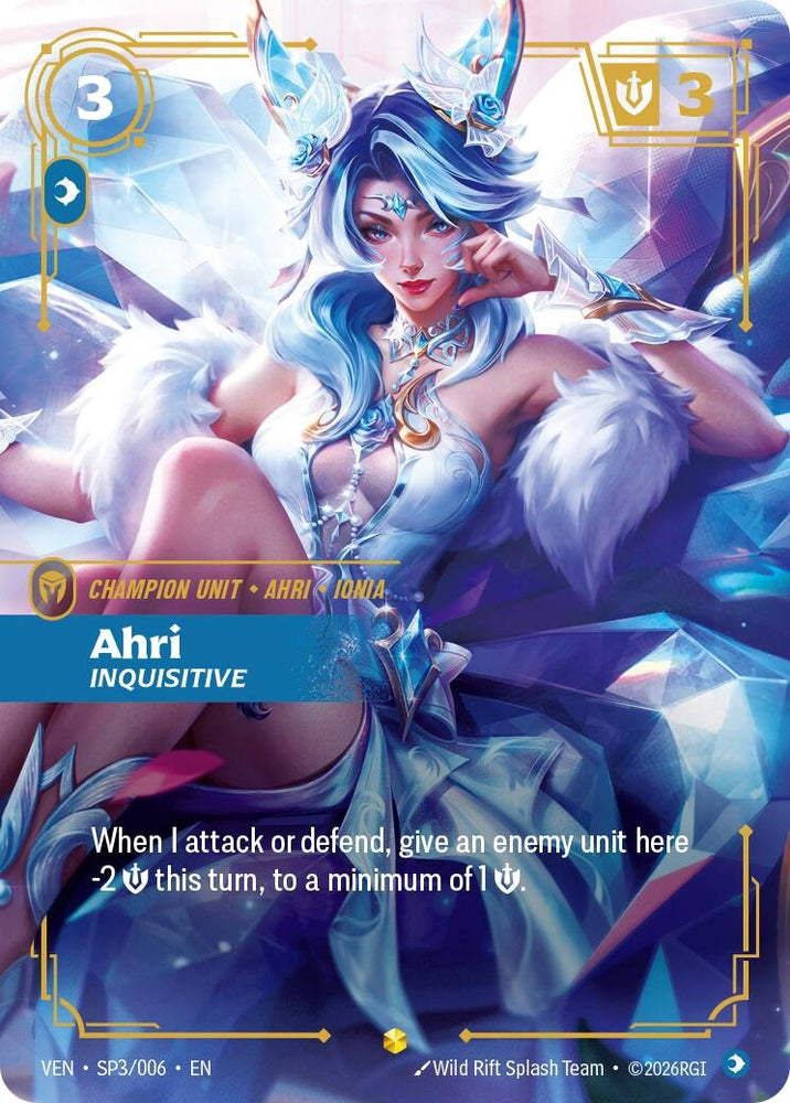 Image for Ahri, Inquisitive (SP3/006) [Vendetta] (VEN) - Riftbound: League of Legends Trading Card Game