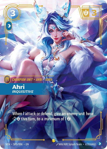 Image for Ahri, Inquisitive (SP3/006) [Vendetta] (VEN) - Riftbound: League of Legends Trading Card Game