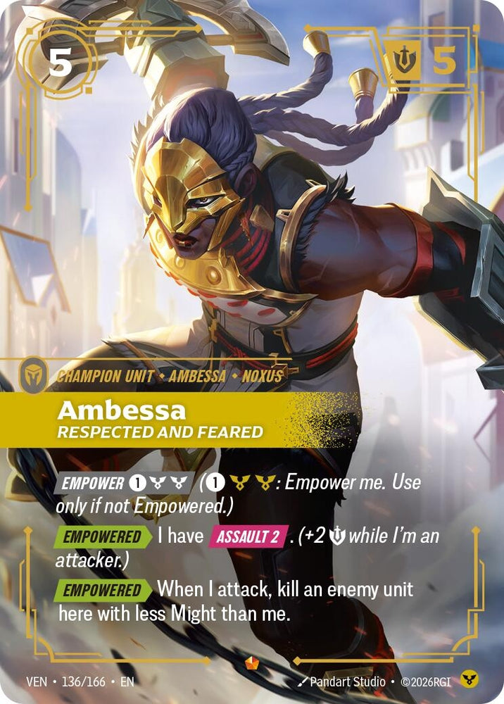 Image for Ambessa, Respected and Feared (136/166) [Vendetta] (VEN) - Riftbound: League of Legends Trading Card Game