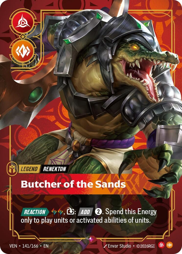 Image for Renekton - Butcher of the Sands (141/166) [Vendetta] (VEN) - Riftbound: League of Legends Trading Card Game