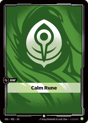 Image for Calm Rune (R02) [Vendetta] (VEN) - Riftbound: League of Legends Trading Card Game