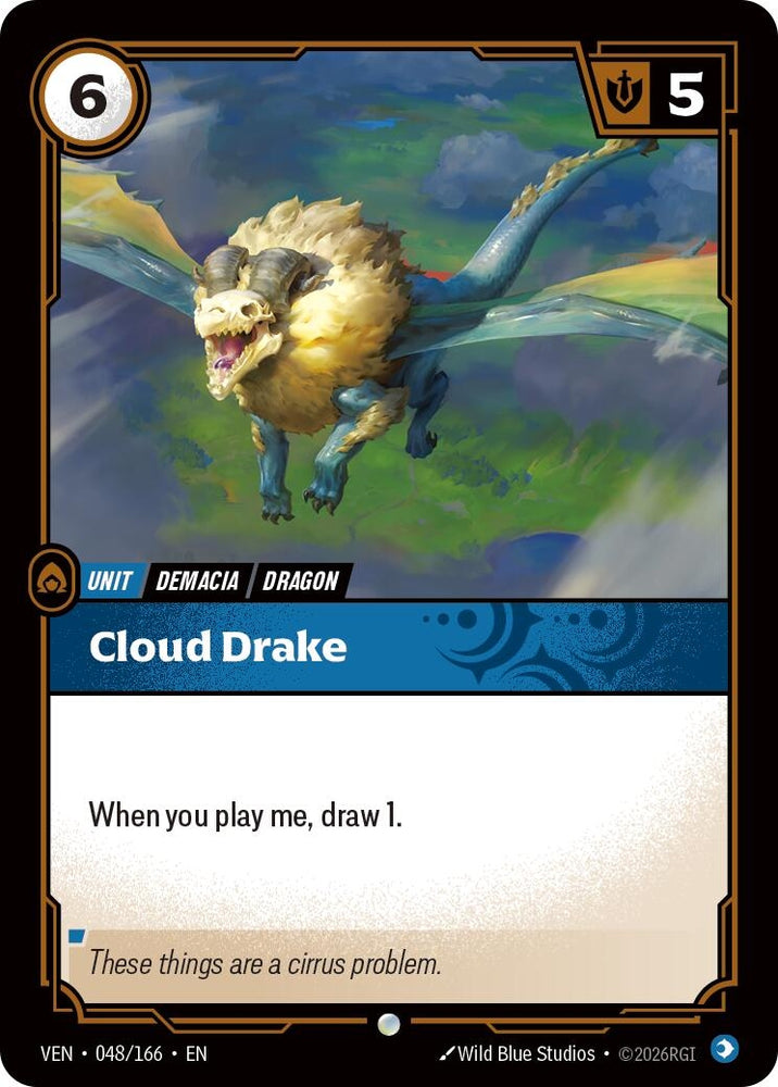 Image for Cloud Drake (048/166) [Vendetta] (VEN) - Riftbound: League of Legends Trading Card Game