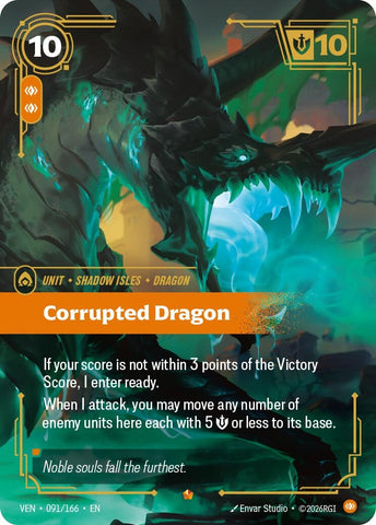Image for Corrupted Dragon (091/166) [Vendetta] (VEN) - Riftbound: League of Legends Trading Card Game