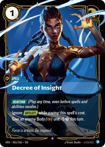 Image for Decree of Insight (061/166) [Vendetta] (VEN) - Riftbound: League of Legends Trading Card Game