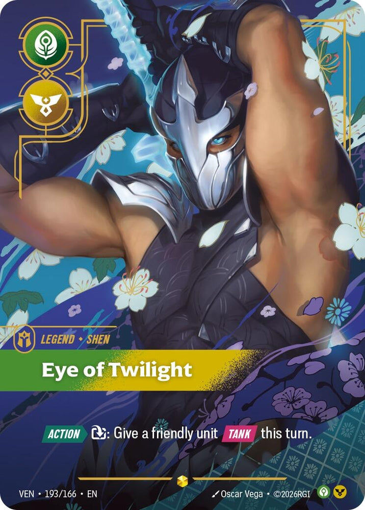 Image for Shen - Eye of Twilight (Overnumbered) (193/166) [Vendetta] (VEN) - Riftbound: League of Legends Trading Card Game