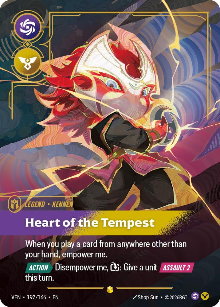 Image for Yordle, Kennen - Heart of the Tempest (Overnumbered) (197/166) [Vendetta] (VEN) - Riftbound: League of Legends Trading Card Game