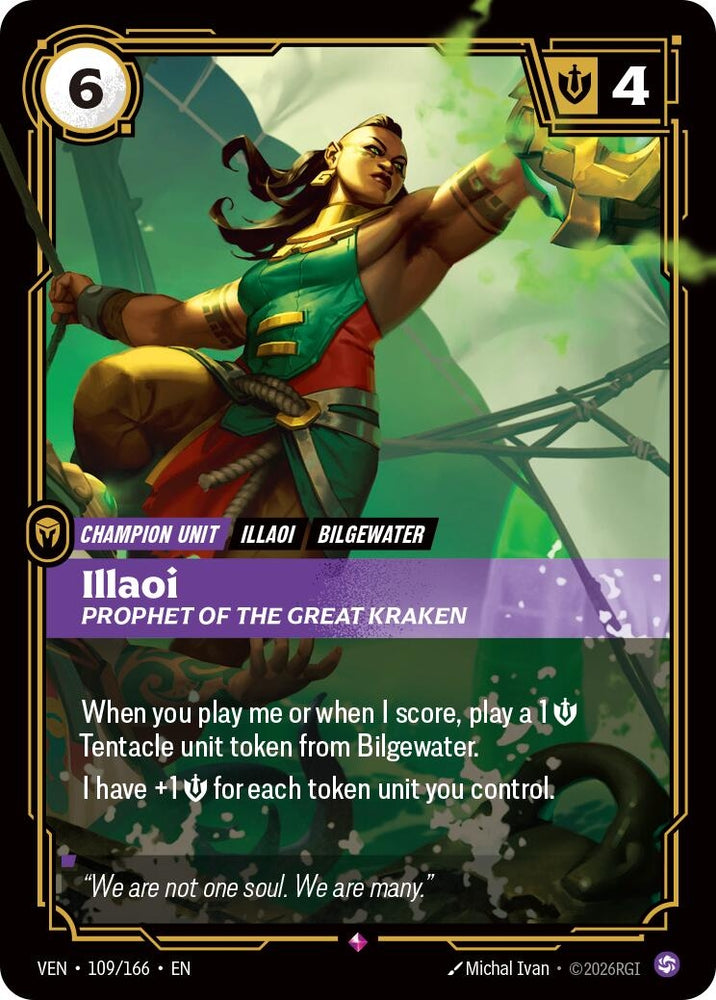 Image for Illaoi, Prophet of the Great Kraken (109/166) [Vendetta] (VEN) - Riftbound: League of Legends Trading Card Game