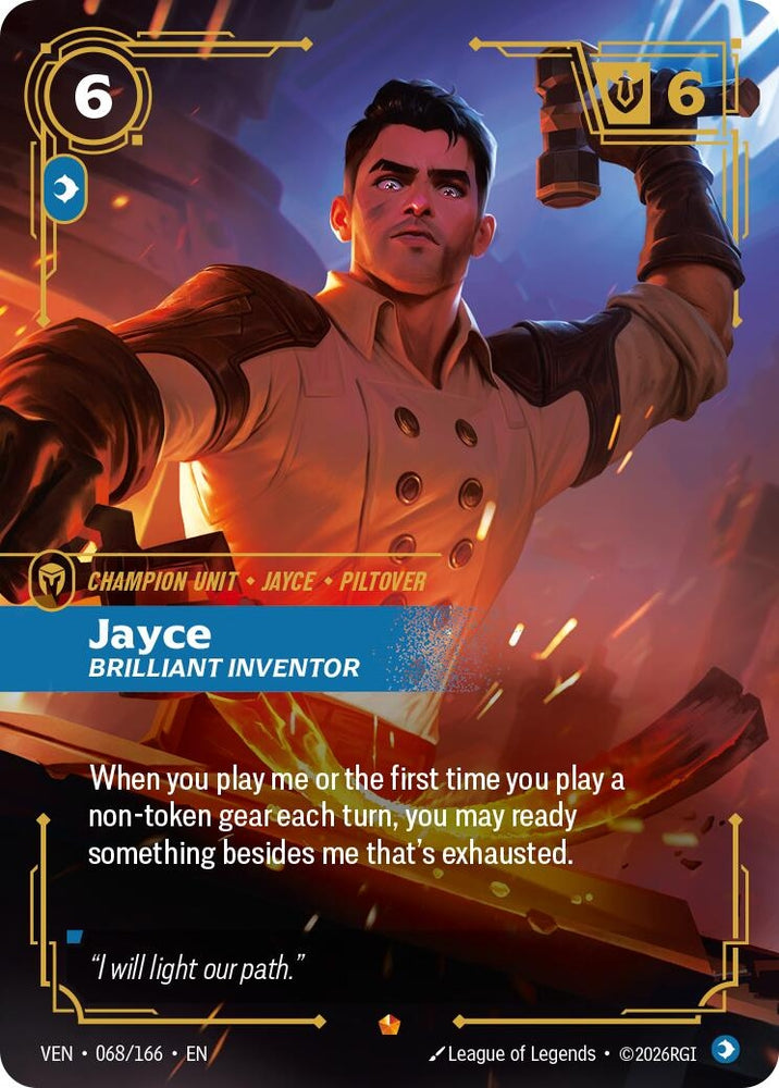 Image for Jayce, Brilliant Inventor (068/166) [Vendetta] (VEN) - Riftbound: League of Legends Trading Card Game