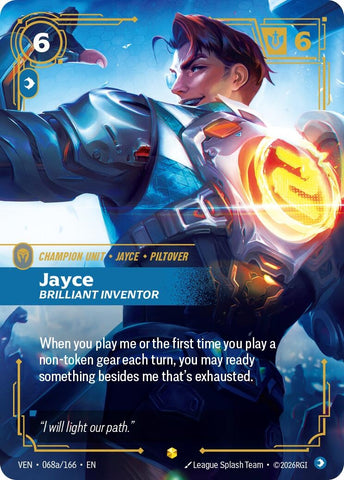 Image for Jayce, Brilliant Inventor (Alternate Art) (068a/166) [Vendetta] (VEN) - Riftbound: League of Legends Trading Card Game