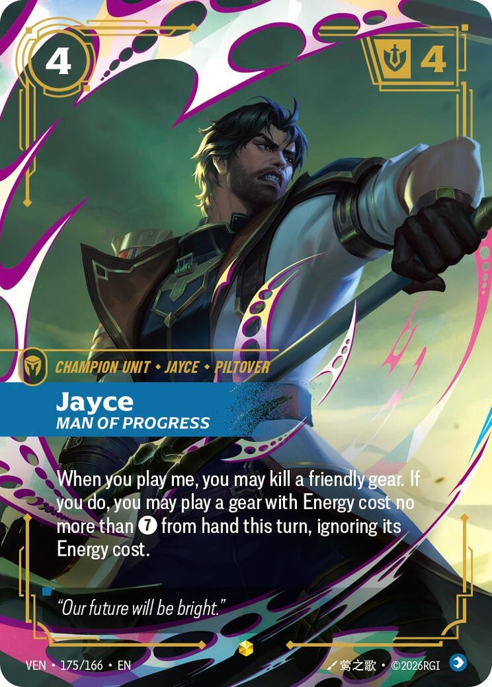 Image for Jayce, Man of Progress (175/166) [Vendetta] (VEN) - Riftbound: League of Legends Trading Card Game