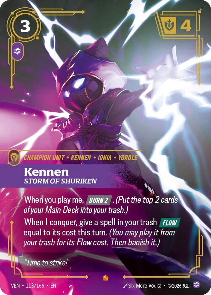 Image for Kennen, Storm of Shuriken (113/166) [Vendetta] (VEN) - Riftbound: League of Legends Trading Card Game