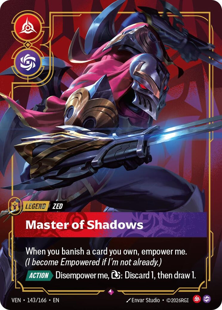 Image for Zed - Master of Shadows (143/166) [Vendetta] (VEN) - Riftbound: League of Legends Trading Card Game
