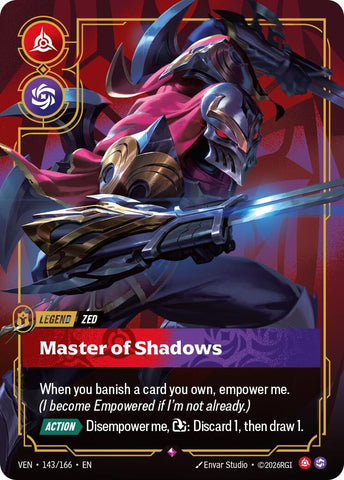 Image for Zed - Master of Shadows (143/166) [Vendetta] (VEN) - Riftbound: League of Legends Trading Card Game